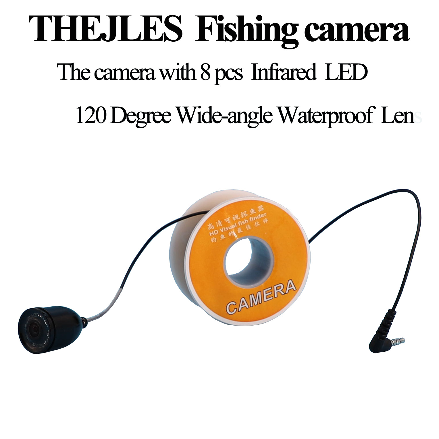 Fish Finder Cable - Underwater Fishing Camera with 8 Pcs