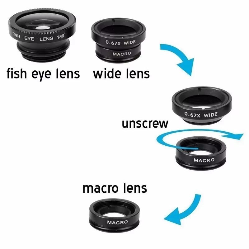 3In1 Mobile Phone Fish Eye Len - Fishing Camera 评论和价格