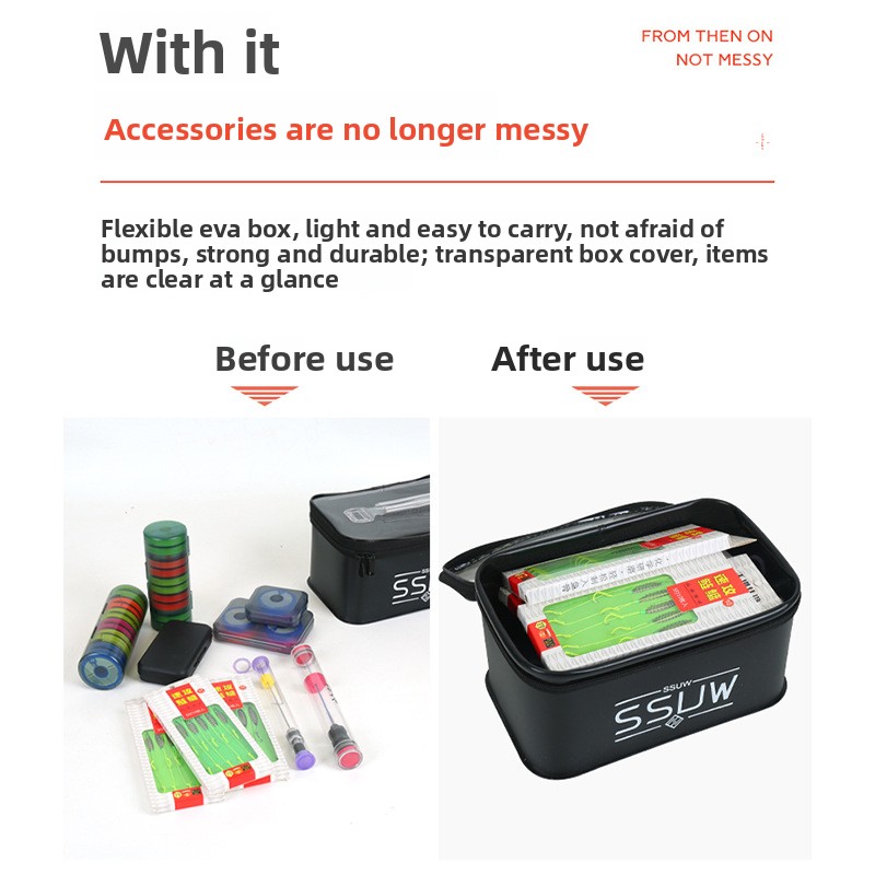 Portable EVA Fishing Tackle Bo - Fish Finder Case 评论和价格