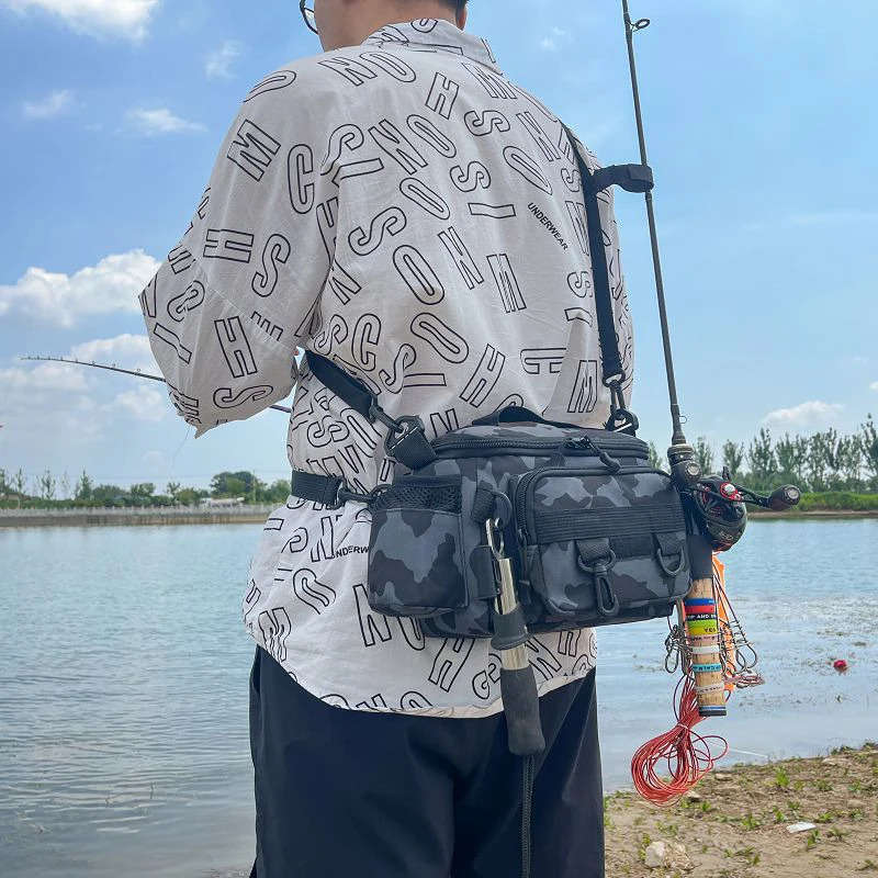 Black Fishing Tackle Shoulder  - Fish Finder Case 评论和价格