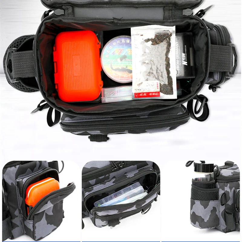 Black Fishing Tackle Shoulder  - Fish Finder Case 评论和价格