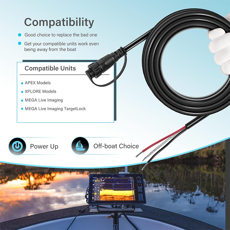 720110-1 PC13 Power Cable for  - Fish Finder Cable 评论和价格