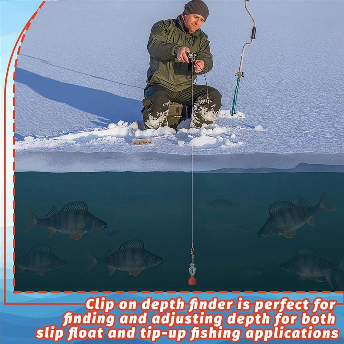 618 Mega Sale 4 Pack Depth Fin - Fishing Depth Finder 评论和价格